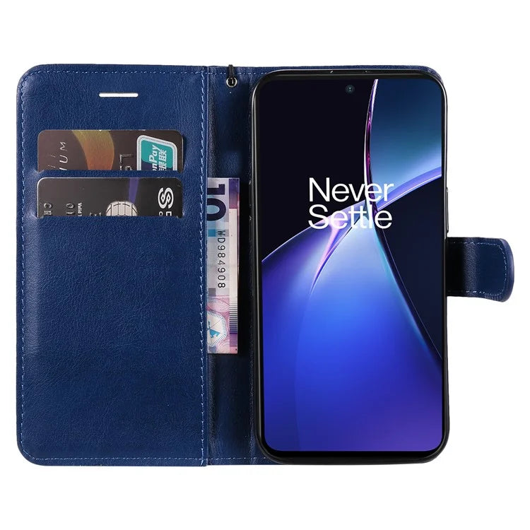 KT Leather Series-2 for OnePlus Nord CE4 Lite 5G / Oppo K12x 5G (China) Case Solid Color Phone Cover Stand Function Wrist Strap