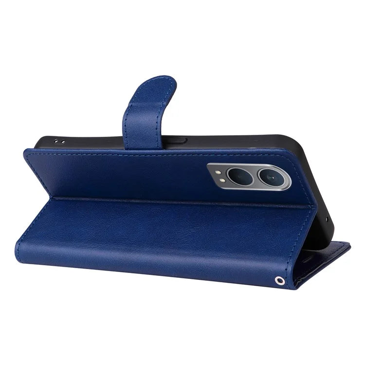 KT Leather Series-2 for OnePlus Nord CE4 Lite 5G / Oppo K12x 5G (China) Case Solid Color Phone Cover Stand Function Wrist Strap