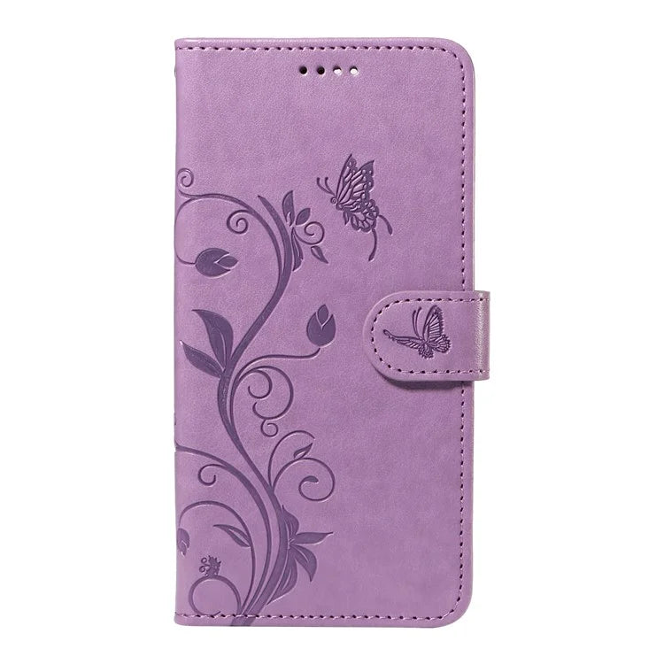 For Samsung Galaxy M35 5G Case PU Leather Phone Cover Card Slot Flowers Design