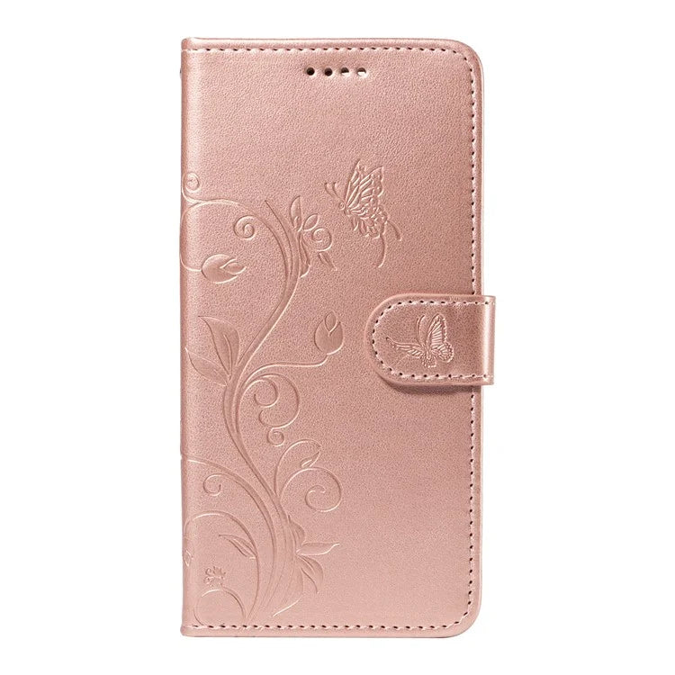 For Samsung Galaxy M35 5G Case PU Leather Phone Cover Card Slot Flowers Design