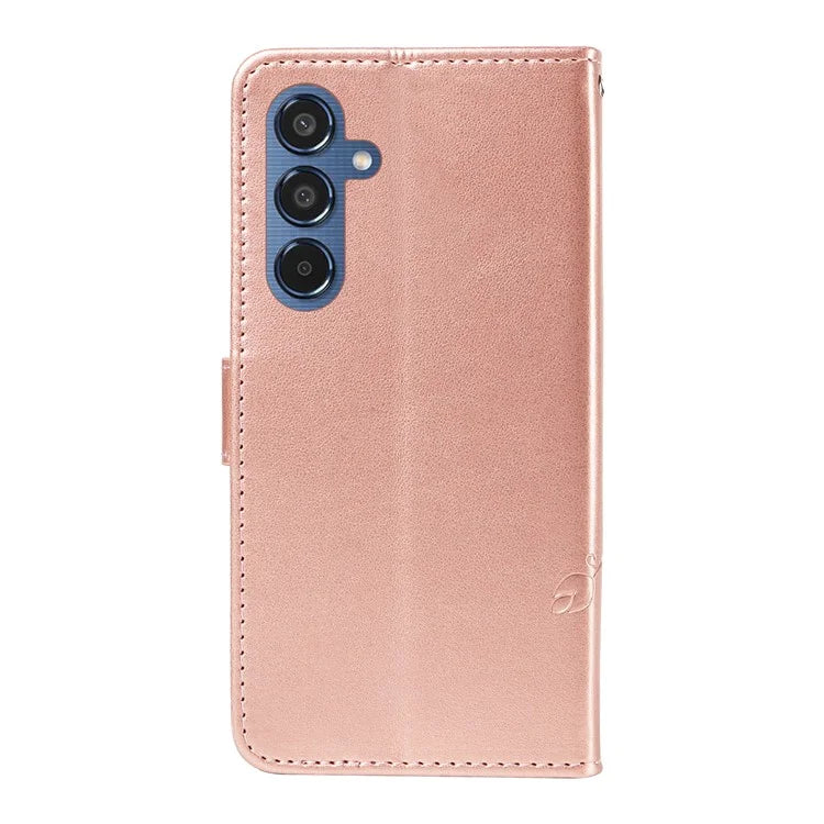 For Samsung Galaxy M35 5G Case PU Leather Phone Cover Card Slot Flowers Design