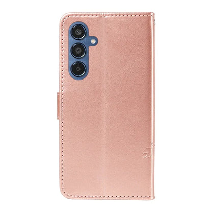 For Samsung Galaxy M35 5G Case PU Leather Phone Cover Card Slot Flowers Design