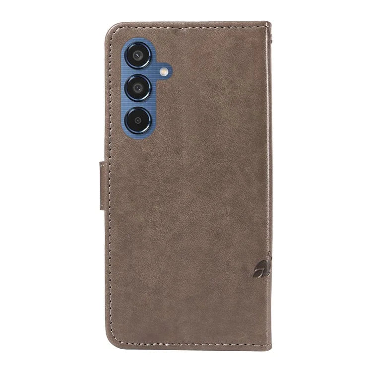 For Samsung Galaxy M35 5G Case PU Leather Phone Cover Card Slot Flowers Design