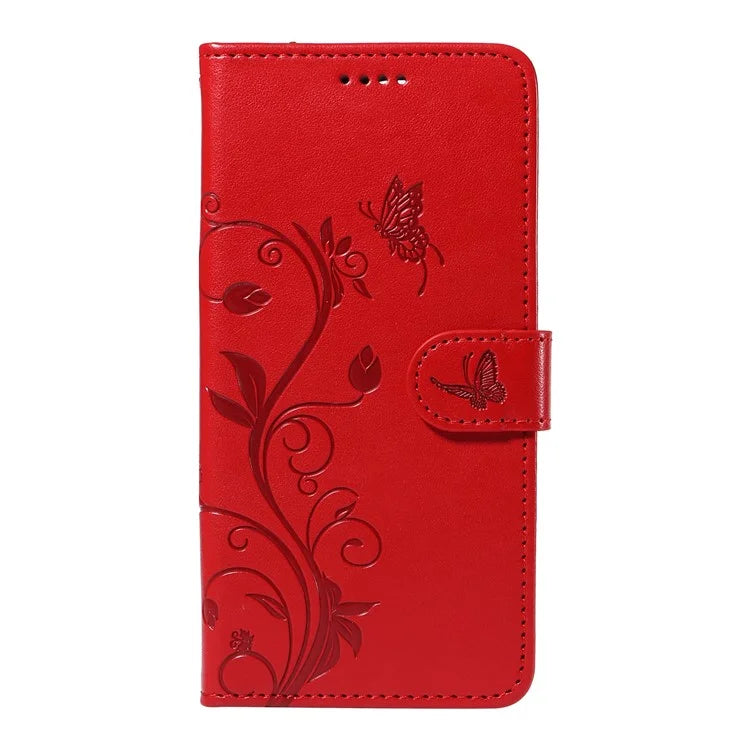 For Samsung Galaxy M35 5G Case PU Leather Phone Cover Card Slot Flowers Design