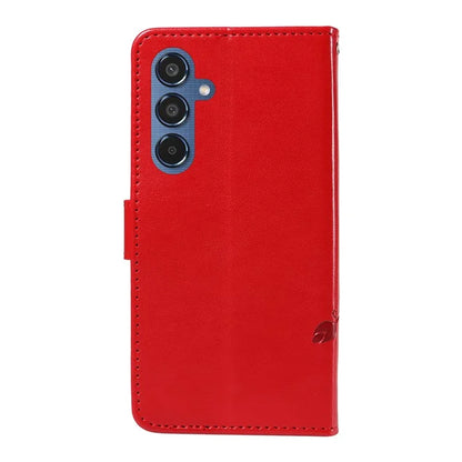 For Samsung Galaxy M35 5G Case PU Leather Phone Cover Card Slot Flowers Design