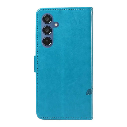 For Samsung Galaxy M35 5G Case PU Leather Phone Cover Card Slot Flowers Design