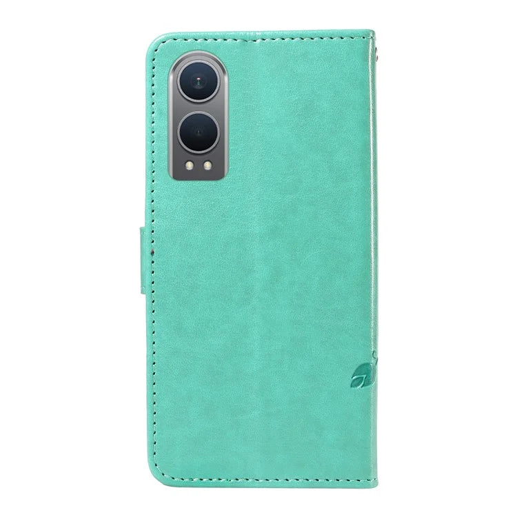 For OnePlus Nord CE4 Lite 5G / Oppo K12x 5G (China) Case PU Leather Flip Phone Cover Butterfly Flower Imprinted