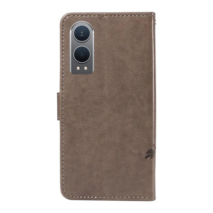For OnePlus Nord CE4 Lite 5G / Oppo K12x 5G (China) Case PU Leather Flip Phone Cover Butterfly Flower Imprinted