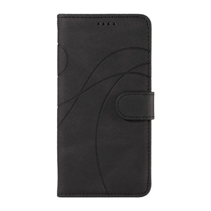 For Samsung Galaxy M35 5G Case PU Leather Wallet Stand Phone Cover Curved Line Imprinting Design