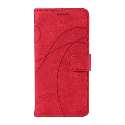 For Samsung Galaxy M35 5G Case PU Leather Wallet Stand Phone Cover Curved Line Imprinting Design