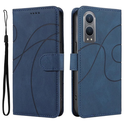 For OnePlus Nord CE4 Lite 5G / Oppo K12x 5G (China) Case Shockproof Wallet Card Holder Leather Phone Cover Curved Line