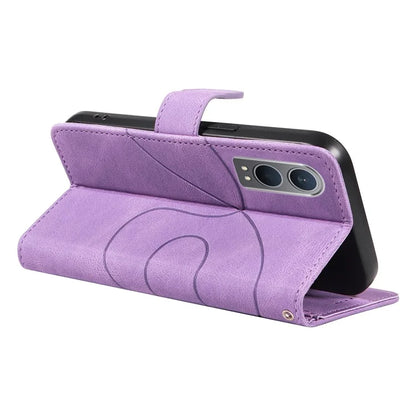 For OnePlus Nord CE4 Lite 5G / Oppo K12x 5G (China) Case Shockproof Wallet Card Holder Leather Phone Cover Curved Line