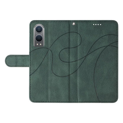 For OnePlus Nord CE4 Lite 5G / Oppo K12x 5G (China) Case Shockproof Wallet Card Holder Leather Phone Cover Curved Line