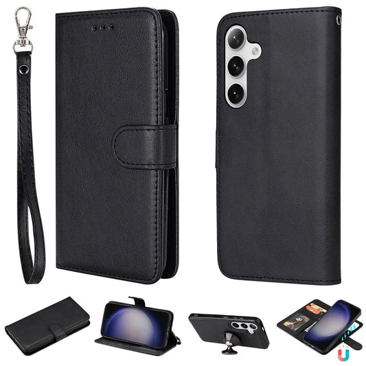 KT Leather Series-3 For Samsung	Galaxy S24+ Case Flip PU Leather Phone Cover Detachable 2 in 1 Wallet