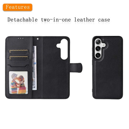 KT Leather Series-3 For Samsung	Galaxy S24+ Case Flip PU Leather Phone Cover Detachable 2 in 1 Wallet