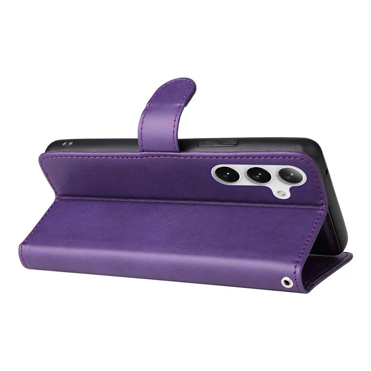 KT Leather Series-3 For Samsung	Galaxy S24+ Case Flip PU Leather Phone Cover Detachable 2 in 1 Wallet