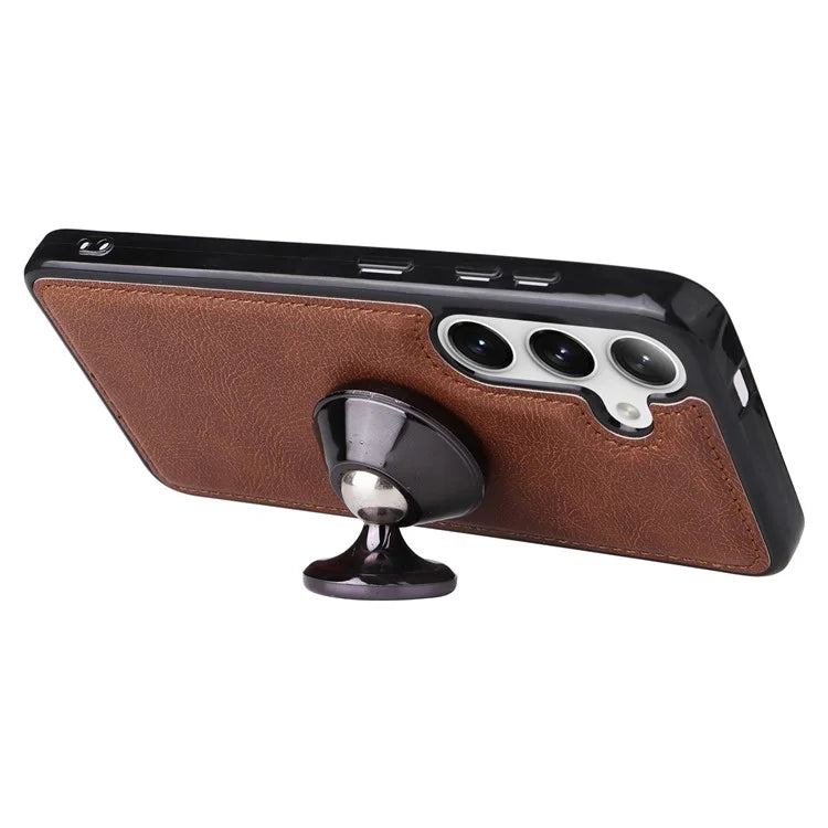 KT Leather Series-3 For Samsung	Galaxy S24+ Case Flip PU Leather Phone Cover Detachable 2 in 1 Wallet
