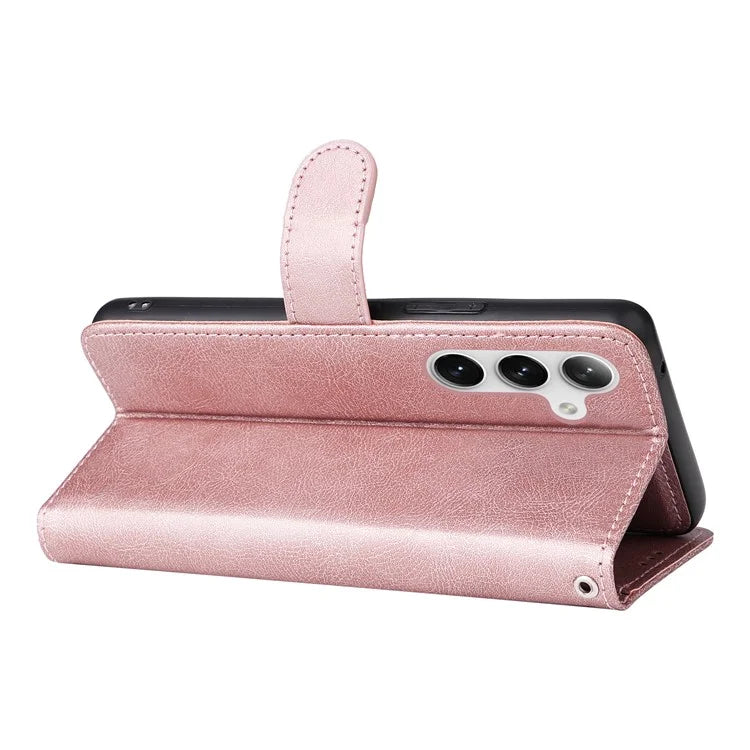 KT Leather Series-3 For Samsung	Galaxy S24+ Case Flip PU Leather Phone Cover Detachable 2 in 1 Wallet