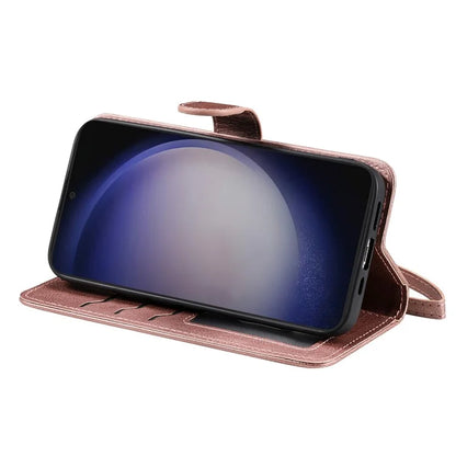 KT Leather Series-3 For Samsung	Galaxy S24+ Case Flip PU Leather Phone Cover Detachable 2 in 1 Wallet