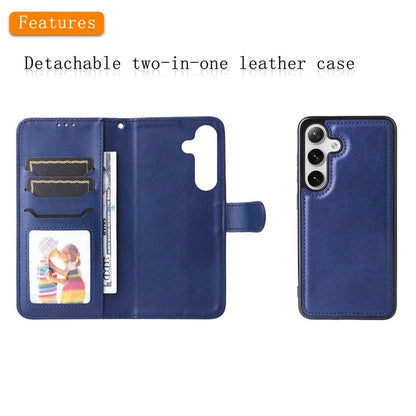 KT Leather Series-3 For Samsung	Galaxy S24+ Case Flip PU Leather Phone Cover Detachable 2 in 1 Wallet
