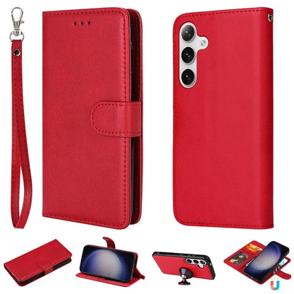 KT Leather Series-3 For Samsung	Galaxy S24+ Case Flip PU Leather Phone Cover Detachable 2 in 1 Wallet