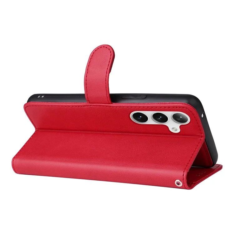 KT Leather Series-3 For Samsung	Galaxy S24+ Case Flip PU Leather Phone Cover Detachable 2 in 1 Wallet