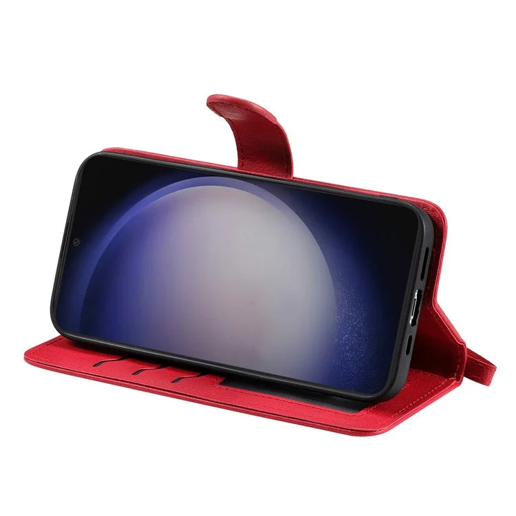 KT Leather Series-3 For Samsung	Galaxy S24+ Case Flip PU Leather Phone Cover Detachable 2 in 1 Wallet