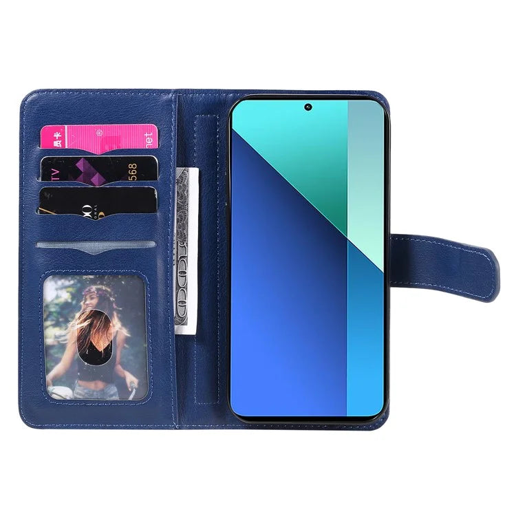 KT Multi-Functional Series-1 For Xiaomi Redmi Note 13 4G Case Leather Wallet Flip Phone Cover 10 Card Slots