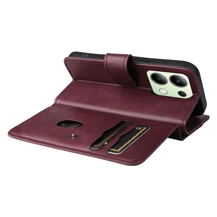 KT Multi-Functional Series-1 For Xiaomi Redmi Note 13 4G Case Leather Wallet Flip Phone Cover 10 Card Slots