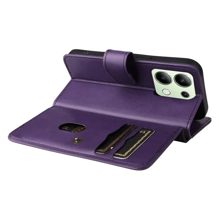 KT Multi-Functional Series-1 For Xiaomi Redmi Note 13 4G Case Leather Wallet Flip Phone Cover 10 Card Slots