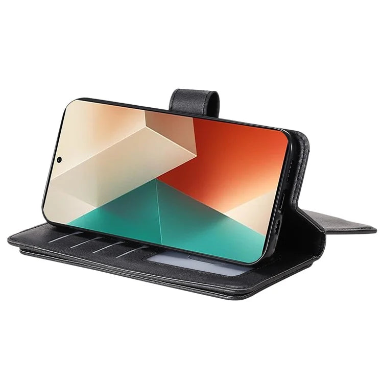 KT Multi-Functional Series-1 For Xiaomi Redmi Note 13 5G Case Leather Wallet Phone Cover Stand View 10 Card Slots