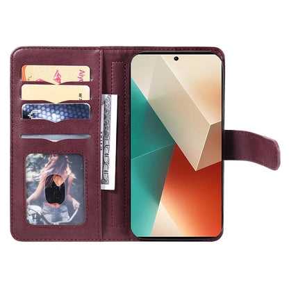 KT Multi-Functional Series-1 For Xiaomi Redmi Note 13 5G Case Leather Wallet Phone Cover Stand View 10 Card Slots