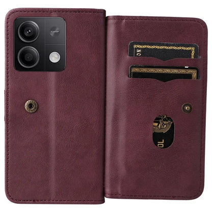 KT Multi-Functional Series-1 For Xiaomi Redmi Note 13 5G Case Leather Wallet Phone Cover Stand View 10 Card Slots