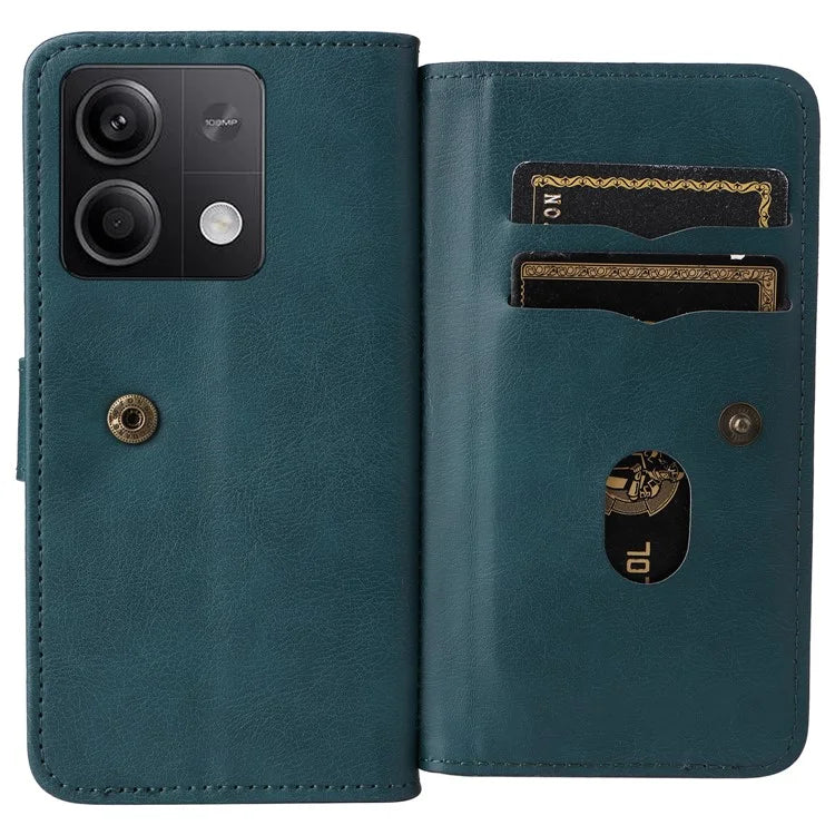 KT Multi-Functional Series-1 For Xiaomi Redmi Note 13 5G Case Leather Wallet Phone Cover Stand View 10 Card Slots
