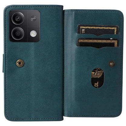 KT Multi-Functional Series-1 For Xiaomi Redmi Note 13 5G Case Leather Wallet Phone Cover Stand View 10 Card Slots