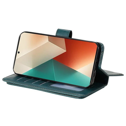 KT Multi-Functional Series-1 For Xiaomi Redmi Note 13 5G Case Leather Wallet Phone Cover Stand View 10 Card Slots