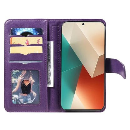KT Multi-Functional Series-1 For Xiaomi Redmi Note 13 5G Case Leather Wallet Phone Cover Stand View 10 Card Slots