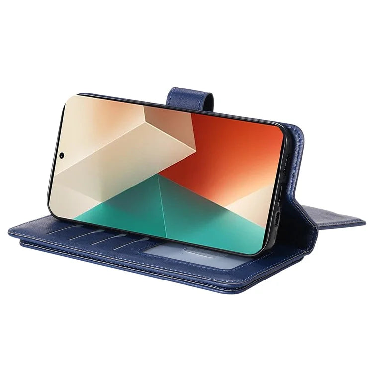 KT Multi-Functional Series-1 For Xiaomi Redmi Note 13 5G Case Leather Wallet Phone Cover Stand View 10 Card Slots