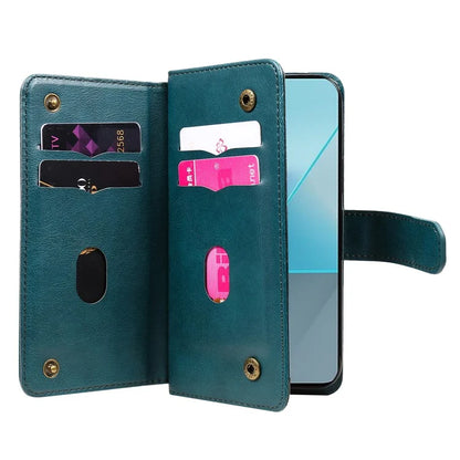 KT Multi-Functional Series-1 For Xiaomi Poco X6 5G / Redmi Note 13 Pro 5G Case Leather Phone Cover with Purse 10 Card Holders