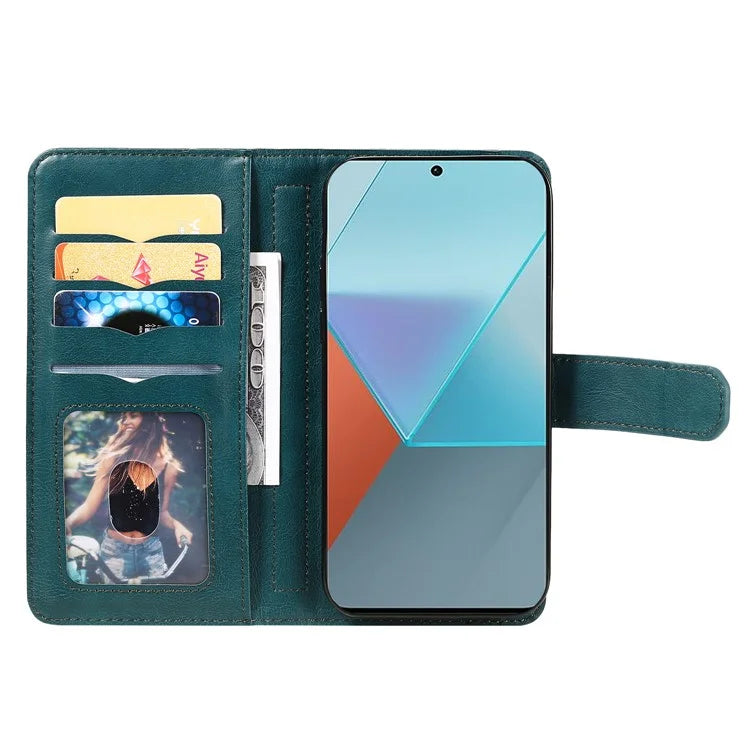 KT Multi-Functional Series-1 For Xiaomi Poco X6 5G / Redmi Note 13 Pro 5G Case Leather Phone Cover with Purse 10 Card Holders