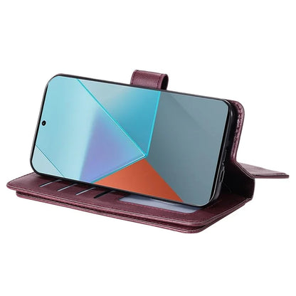 KT Multi-Functional Series-1 For Xiaomi Poco X6 5G / Redmi Note 13 Pro 5G Case Leather Phone Cover with Purse 10 Card Holders