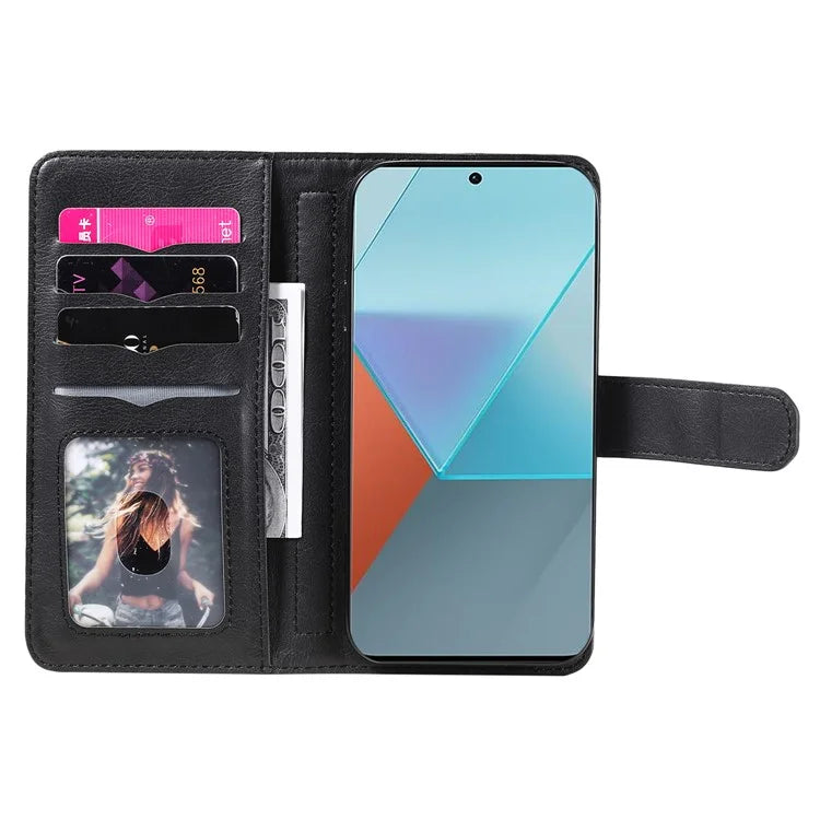 KT Multi-Functional Series-1 For Xiaomi Poco X6 5G / Redmi Note 13 Pro 5G Case Leather Phone Cover with Purse 10 Card Holders