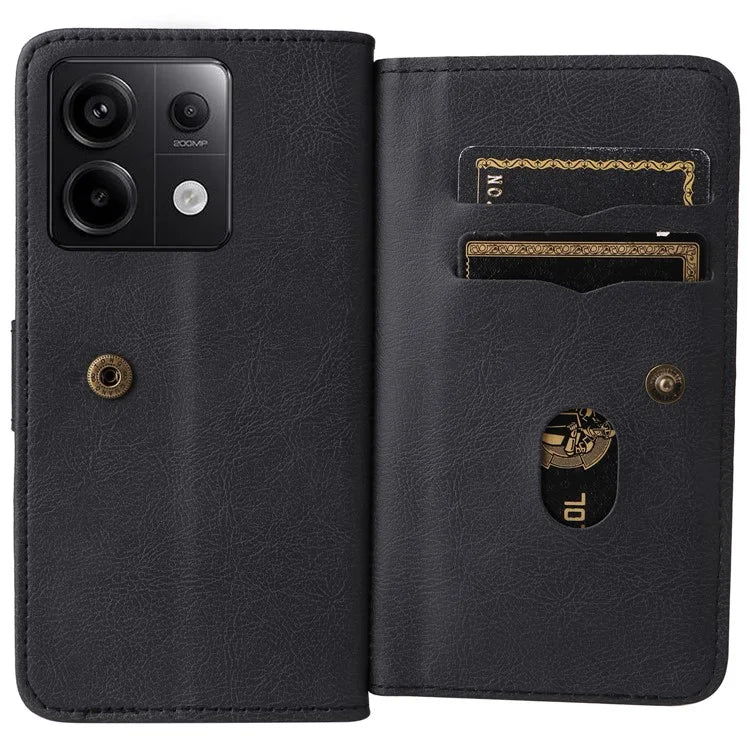 KT Multi-Functional Series-1 For Xiaomi Poco X6 5G / Redmi Note 13 Pro 5G Case Leather Phone Cover with Purse 10 Card Holders