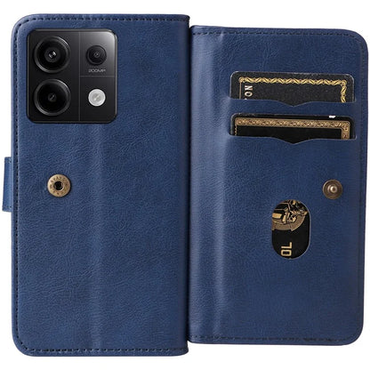 KT Multi-Functional Series-1 For Xiaomi Poco X6 5G / Redmi Note 13 Pro 5G Case Leather Phone Cover with Purse 10 Card Holders