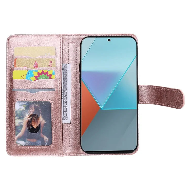 KT Multi-Functional Series-1 For Xiaomi Poco X6 5G / Redmi Note 13 Pro 5G Case Leather Phone Cover with Purse 10 Card Holders
