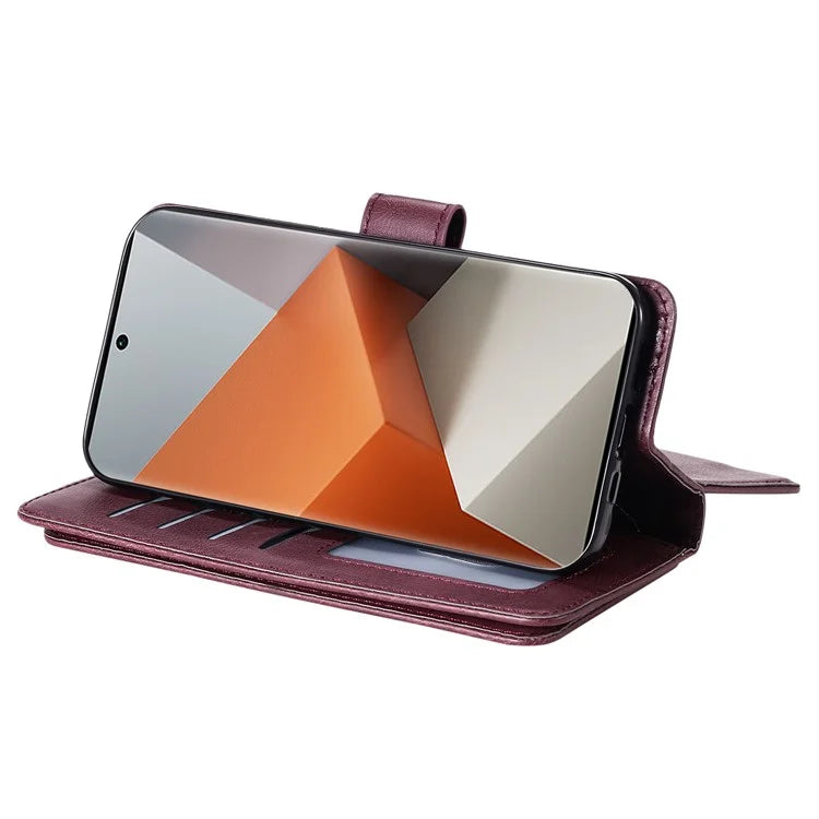 KT Multi-Functional Series-1 For Xiaomi Redmi Note 13 Pro+ 5G Case Wallet 10 Card Holder PU Leather Flip Phone Cover