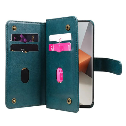 KT Multi-Functional Series-1 For Xiaomi Redmi Note 13 Pro+ 5G Case Wallet 10 Card Holder PU Leather Flip Phone Cover