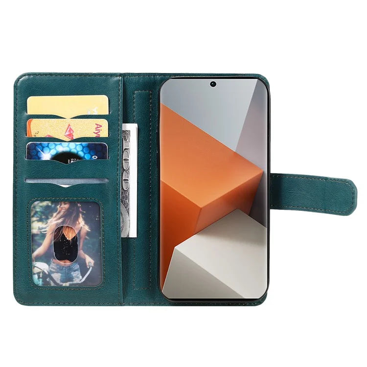 KT Multi-Functional Series-1 For Xiaomi Redmi Note 13 Pro+ 5G Case Wallet 10 Card Holder PU Leather Flip Phone Cover