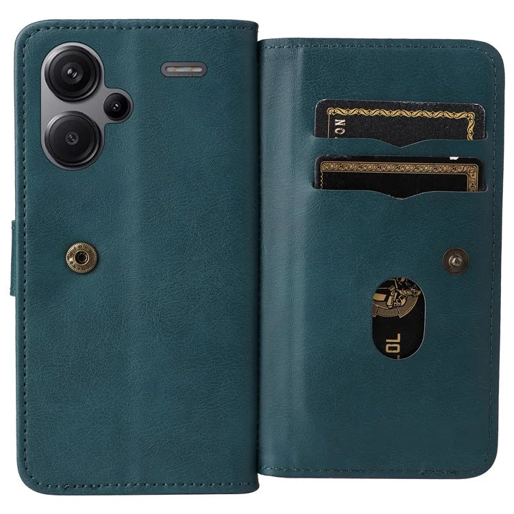 KT Multi-Functional Series-1 For Xiaomi Redmi Note 13 Pro+ 5G Case Wallet 10 Card Holder PU Leather Flip Phone Cover