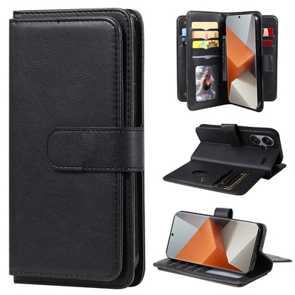 KT Multi-Functional Series-1 For Xiaomi Redmi Note 13 Pro+ 5G Case Wallet 10 Card Holder PU Leather Flip Phone Cover